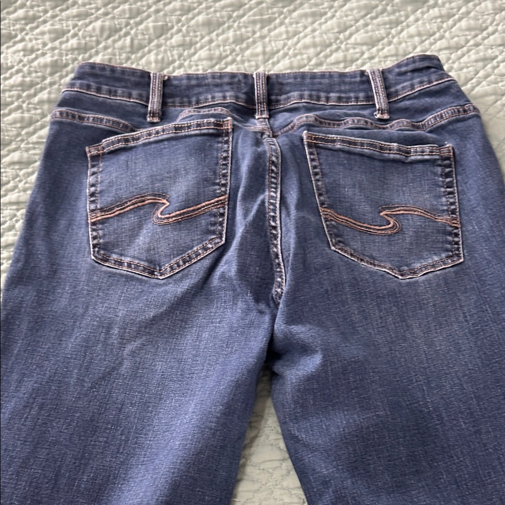 Silver Jeans Women's Flare Blue Denim - Picture 3 of 9
